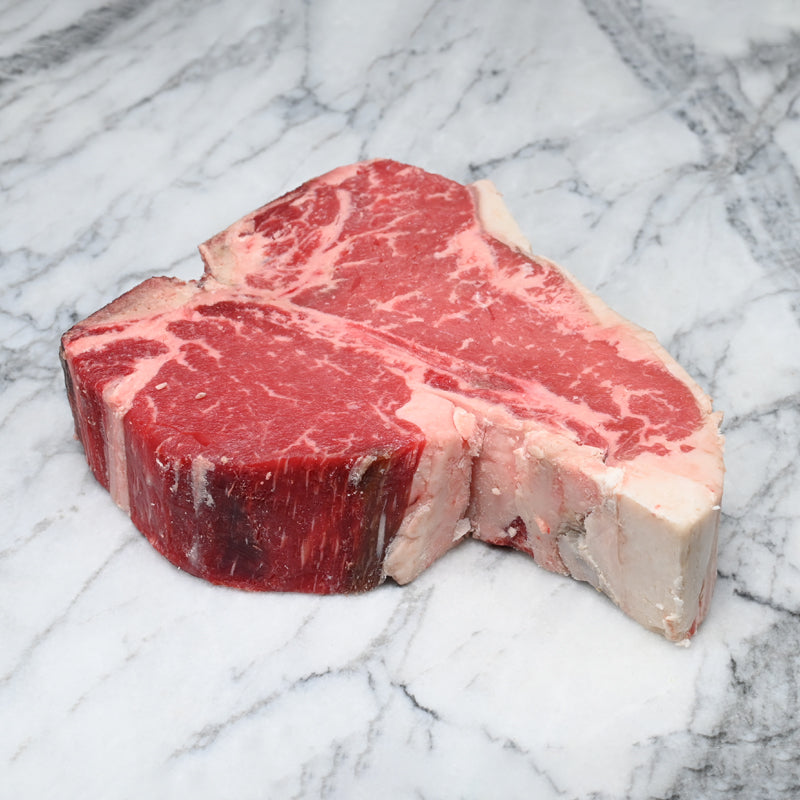 Porterhouse Steak, Choice or Higher, Dry Aged